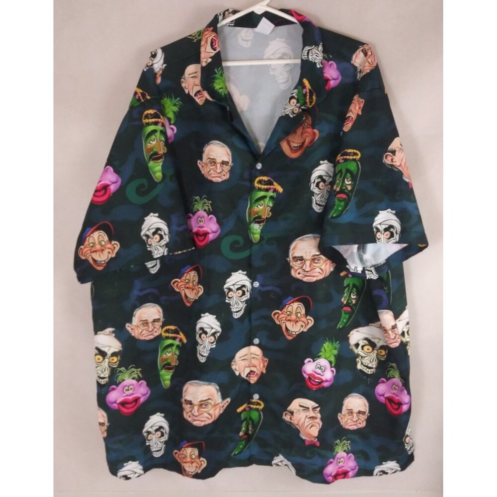 Men's Puppet Comedy Character's Casual Shirt Size 2XL